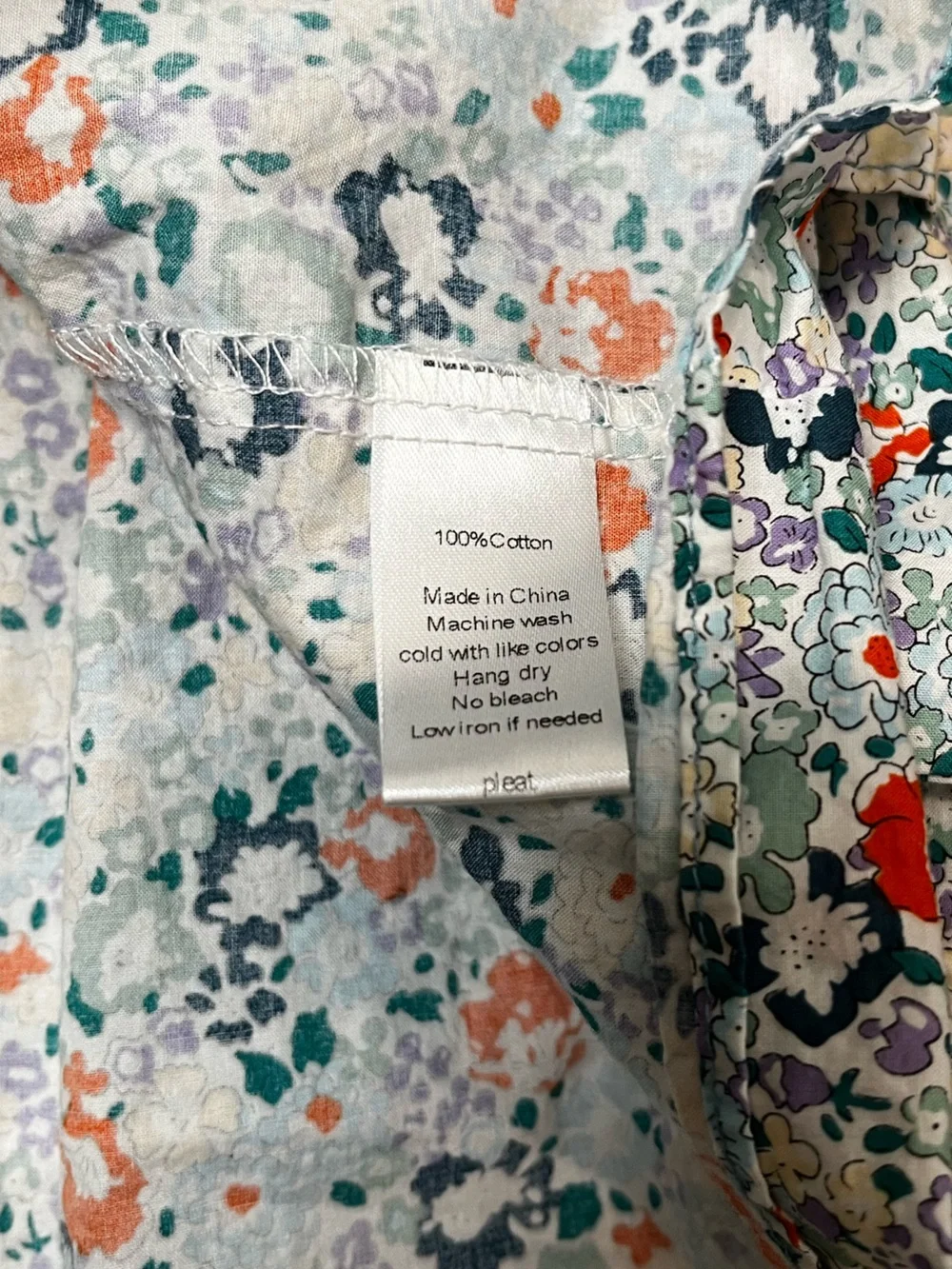 PLEAT Girls Multi Colored Floral Smocked Skirt Size 7